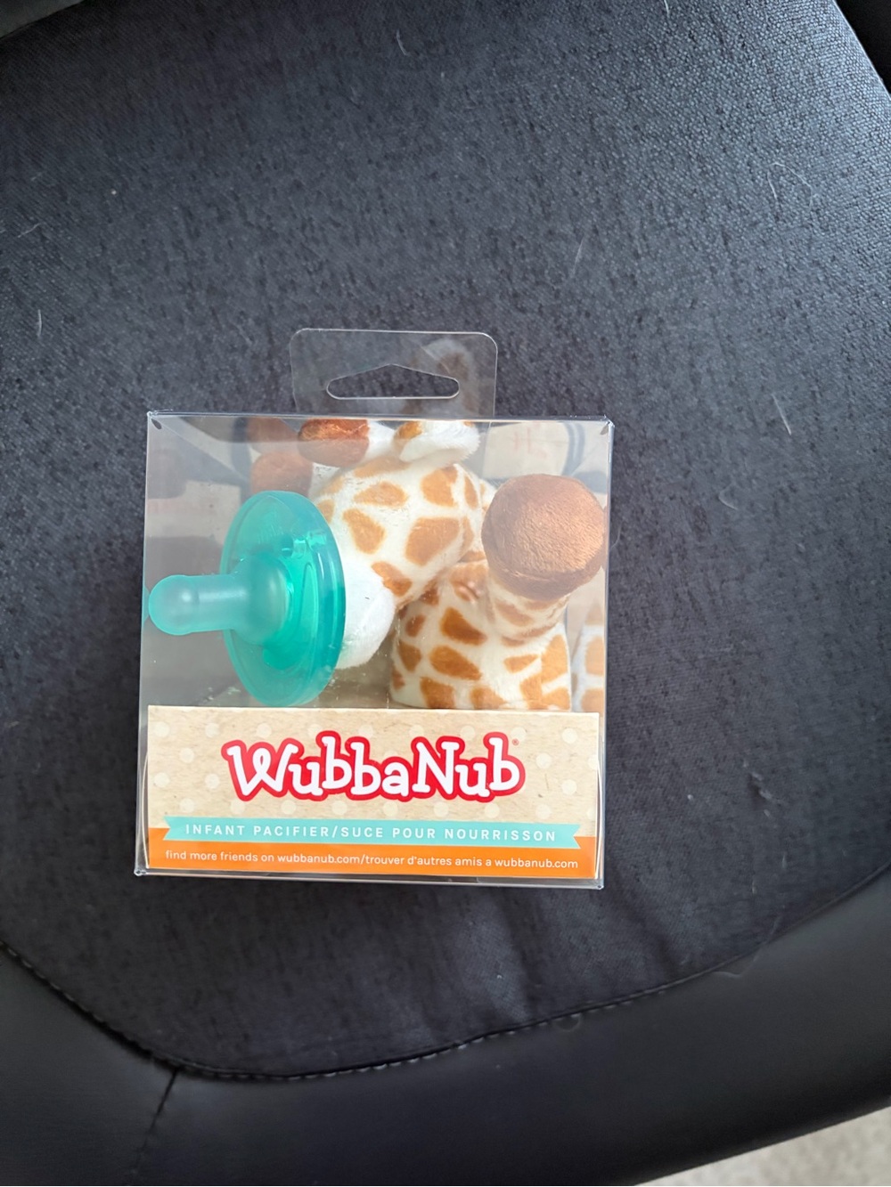 WubbaNub Teal Pacifier with Giraffe Plush - Kids Accessories